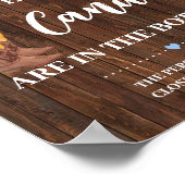 How Many Candies Cowboy Baby Shower Game Sign ポスター (角)