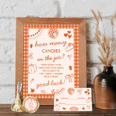 How Many Candies In The Jar? Baby Shower Game Card エンクロージャーカード
