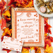 How Many Candies In The Jar? Baby Shower Game Card エンクロージャーカード