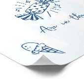 How Many Candies Italian Baby Shower Game Sign ポスター (角)