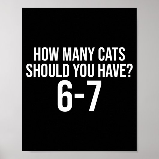 How Many Cats Should You Have 6-7 Funny 67 Meme Ca ポスター (正面)