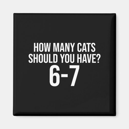 How Many Cats Should You Have 6-7 Funny 67 Meme Ca マグネット (正面)
