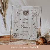 How Many Coffee Beans Guessing Game Sign ポスター