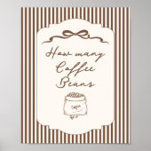 How many coffee beans in the jar Brown Stripes ポスター (正面)