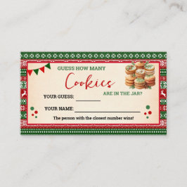 How Many Cookies Game Ugly Sweater Card プレイスカード