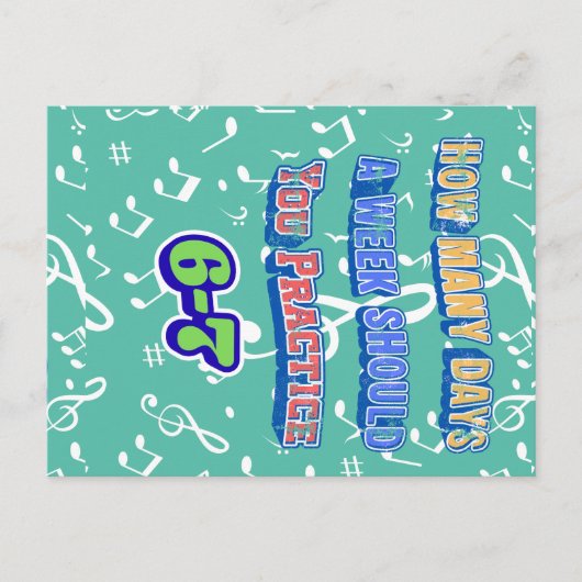 How Many Days A Week Should You Practice ポストカード (正面)