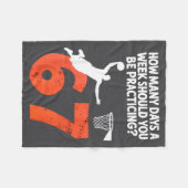 How Many Days Funny 67 Meme Basketball Practicing  フリースブランケット (正面(横))