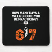 How Many Days Funny 67 Meme Basketball Practicing  マウスパッド (正面)