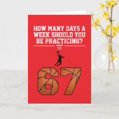How Many Days Funny 67 Meme Basketball Saying カード (黄色い花)