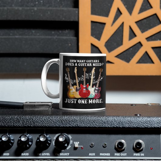 How Many Guitars Gift For Guitar Player ツートーンマグカップ