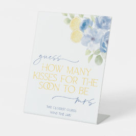 How Many Kisses Bridal Shower Game Sign 台座サイン