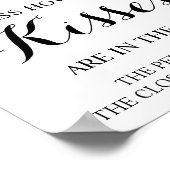 How Many Kisses Sunflowers Bridal Shower Game Sign ポスター (角)