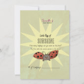 How Many Ladybugs? Garden Animals Baby Shower Game 招待状 (裏面)