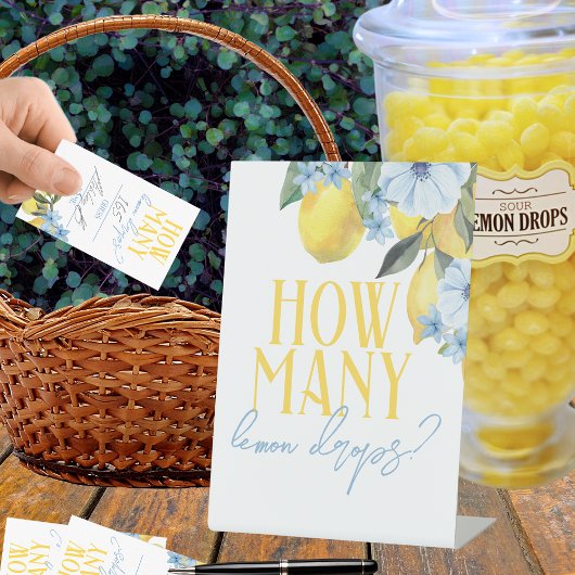 How Many Lemon Drops Party Game 台座サイン
