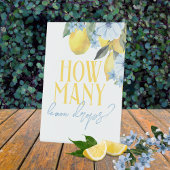 How Many Lemon Drops Party Game 台座サイン