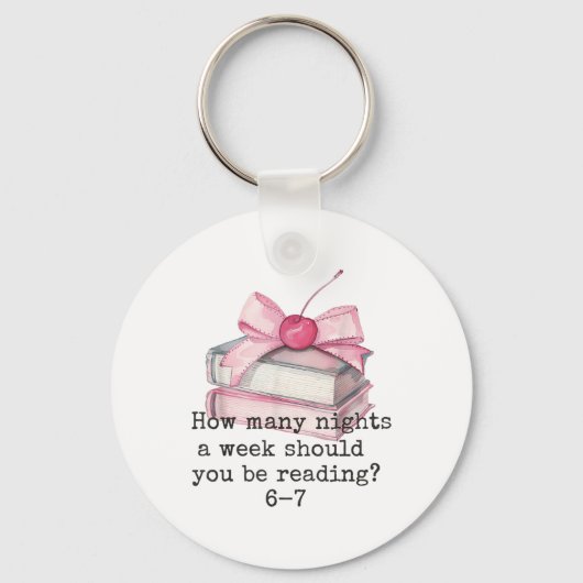 How Many Night A Week Should You Be Reading 67 Mem キーホルダー (正面)