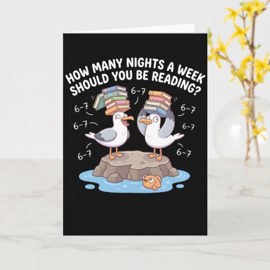 How Many Nights a Week Should You Be Reading? 67 カード (黄色い花)