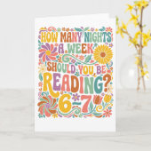 How Many Nights a Week Should You Be Reading? 67 カード (黄色い花)