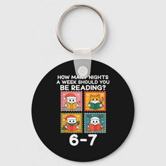 How Many Nights A Week Should You Be Reading 67 Me キーホルダー (正面)