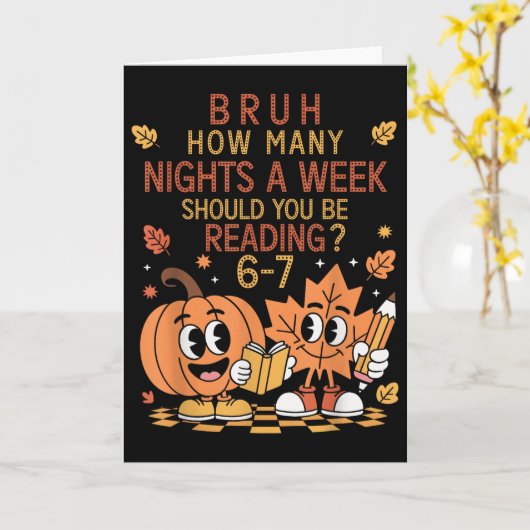 How Many Nights A Week Should You Be Reading 67 Te カード (黄色い花)