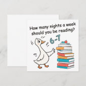 How Many Nights a Week Should You Be Reading 6-7 招待状 (正面/裏面)