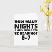 How Many Nights A Week Should You Be Reading 6-7 B カード (黄色い花)