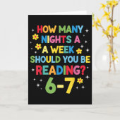 How Many Nights A Week Should You Be Reading 6-7 B カード (黄色い花)