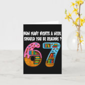 How Many Nights A Week Should You Be Reading 6-7 T カード (黄色い花)