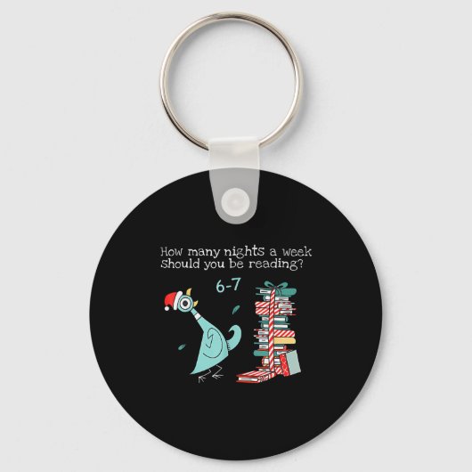 How Many Nights A Week Should You Be Reading 6-7 T キーホルダー (正面)