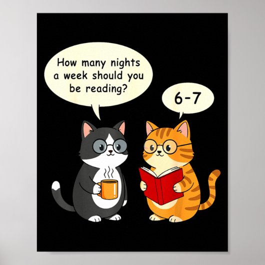 How Many Nights Reading 67 Englieacher Cats Book L ポスター (正面)