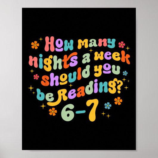 How Many Nights Reading 67 Funny Meme Six Seven Te ポスター (正面)