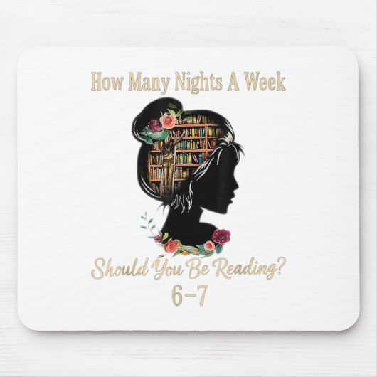 How Many Nights Reading 67 Funny Meme Six Seven Te マウスパッド (正面)