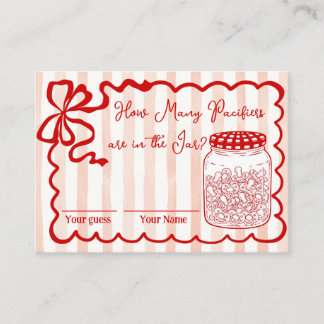 How Many Pacifiers are in the Jar Enclosure Card エンクロージャーカード