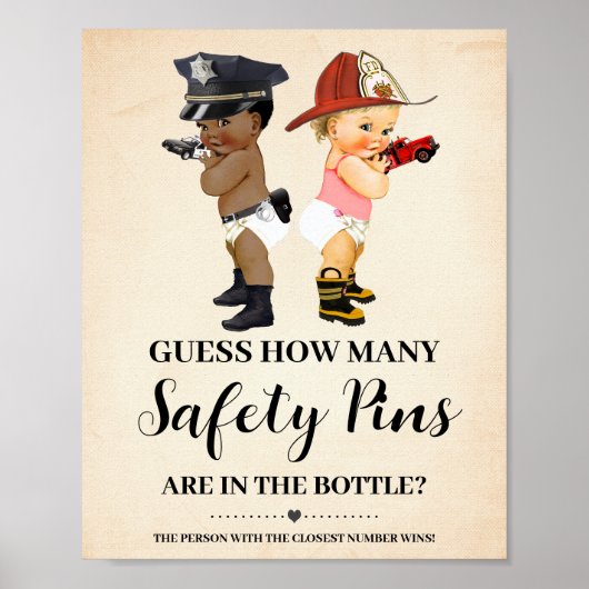 How Many Safety Pins Game Little Recruit Shower ポスター (正面)