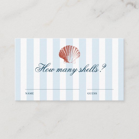 How many Shells Guessing Game エンクロージャーカード (正面)