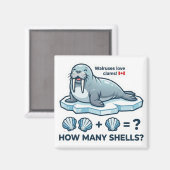How Many Shells? – Walrus Math Learning Magnet マグネット (正面/裏面)