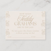 How Many Teddy Grahams Baby Shower Guessing Game エンクロージャーカード (正面)