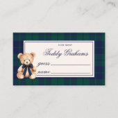 How Many teddy grahams Teddy Bear Red Plaid エンクロージャーカード (正面)