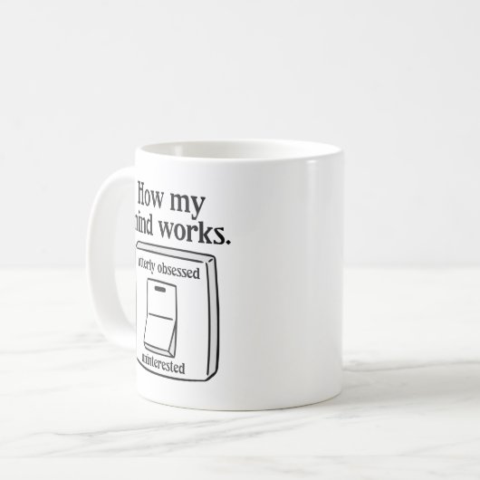 How My Mind Works コーヒーマグカップ (正面左)
