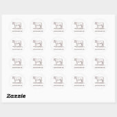 How Now Brown Cow Stickers ラウンドシール (シート)