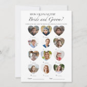 How Old Bride And Groomブライダルシャワーゲームカード 招待状 (正面)