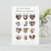 How Old Bride And Groomブライダルシャワーゲームカード 招待状 (スタンド正面)