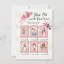 How Old was Brideダービーピンクハットブライダルゲーム 招待状