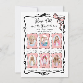 How Old was Bride Hand Drawn Bowブライダルゲーム 招待状