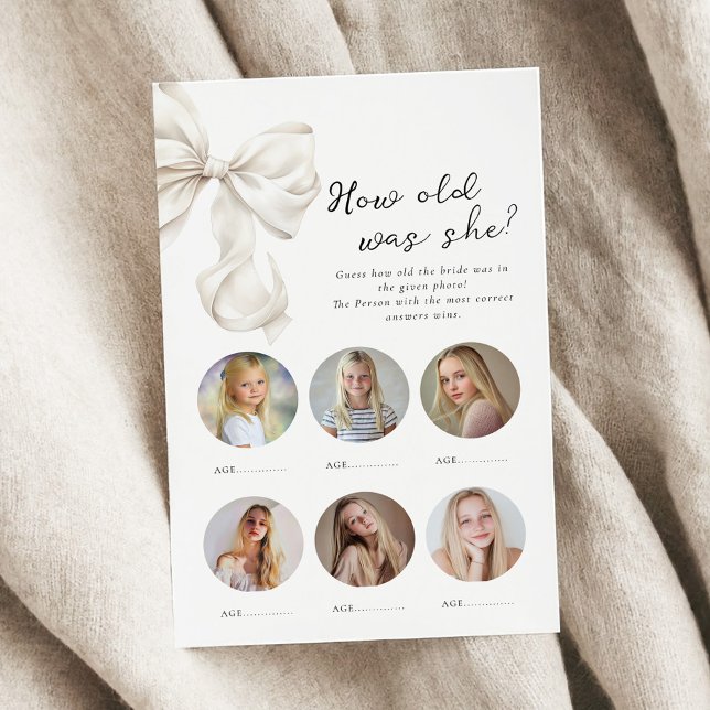 How old was the Bride Bridal Shower Game (クリエイターアップロード済み)