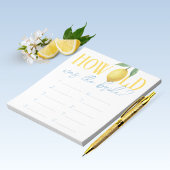 How Old Was The Bride Game Answer Sheet ノートパッド