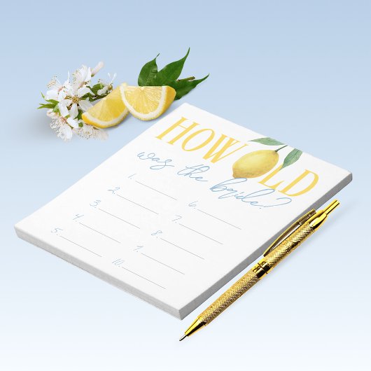 How Old Was The Bride Game Answer Sheet ノートパッド