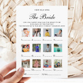 How Old Was The Bride Wedding Bridal Shower Game 招待状