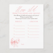 How Old Were The Bride And Groom Game Cards エンクロージャーカード (正面)