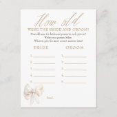 How Old Were The Bride And Groom Game Cards エンクロージャーカード (正面)
